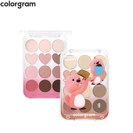 COLORGRAM Pin Point Eyeshadow Palette 9.9g [Zanmang Loopy], Shade:03 Apricot+Livel=Coral (Zanmang Loopy)