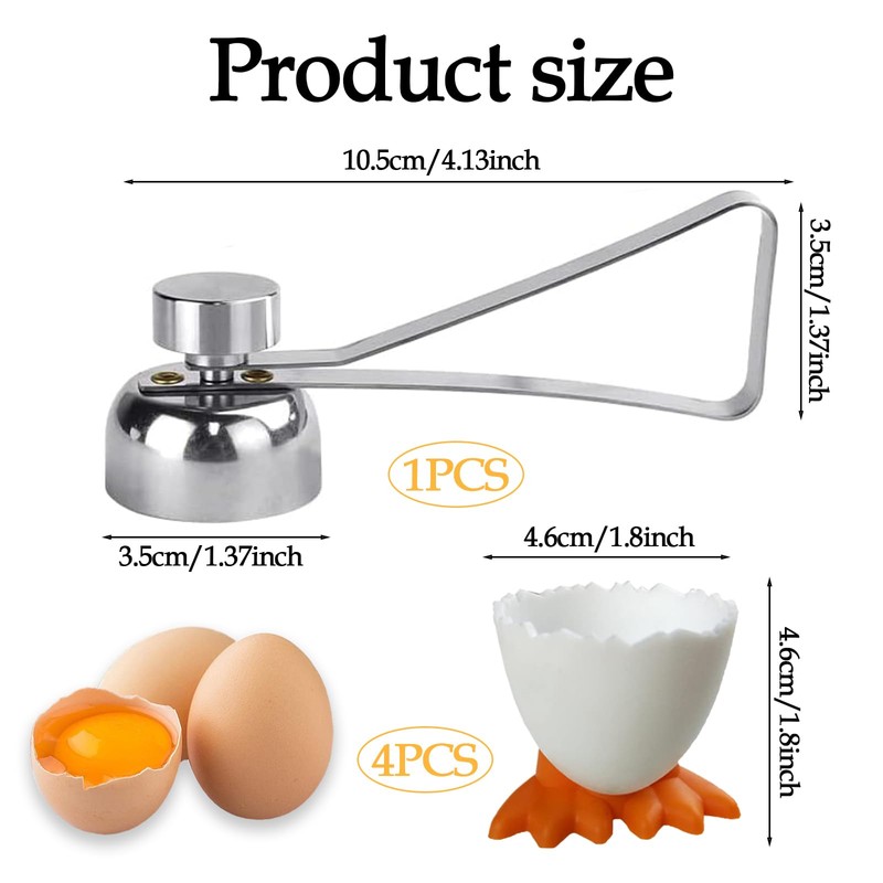 LIURFLNC 4 Pieces Egg Cups Funny + 1 Piece Egg