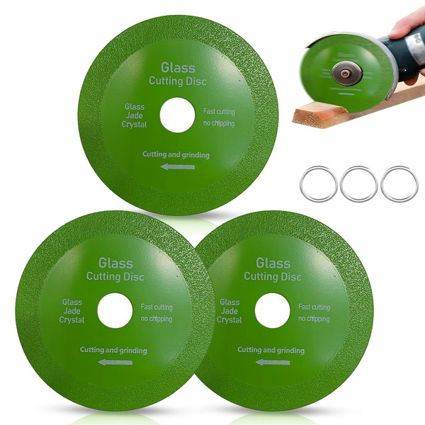 3PCS Glass Cutting Disc, 100mm Manganese Steel Glass Cutting Wheel,