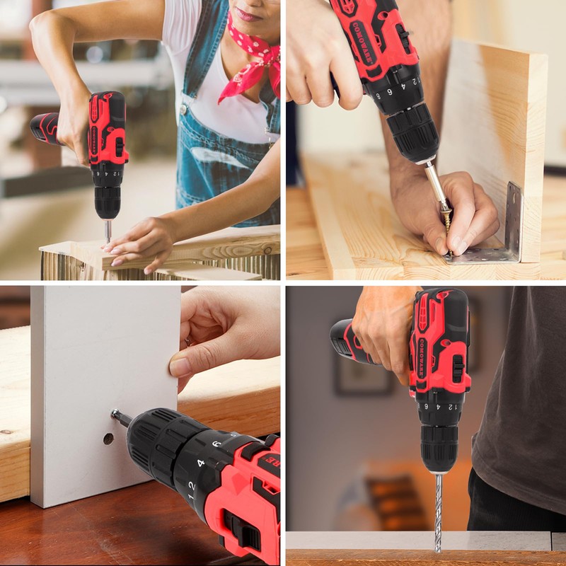 COMOWARE 12V Power Cordless Drill Home Tool Kit, Tool Drill