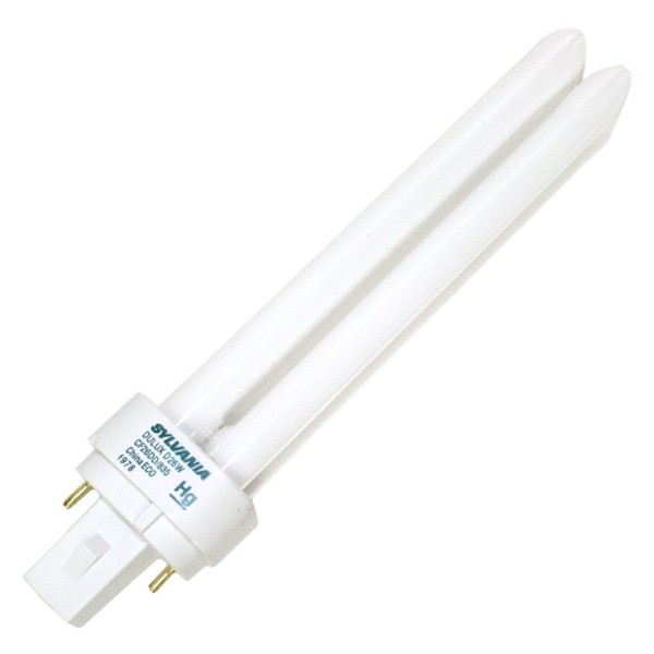 (25 Pack) Sylvania 21114 CF26DD/835/ECO 26-Watt 3500K 2-Pin Double Tube Compact Fluorescent Lamp