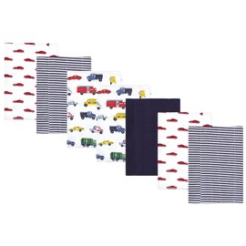 Luvable Friends Hudson Baby Flannel Burp Cloths 7pk, Travel Adventures