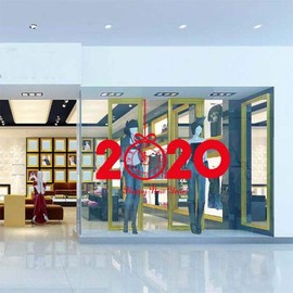 Christmas Decorations 2020 New Year Wall Sticker Christmas Home Shop Window Sticker House Decoration Vinyl Decal Art