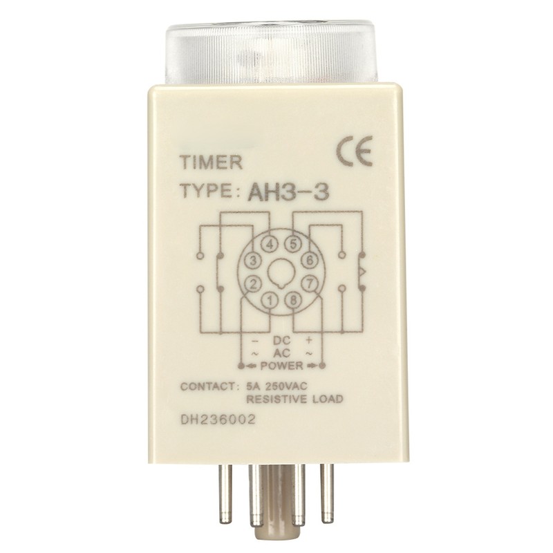 220VAC 6 Minutes Power On Delay Timer Time Relay AH3-3(6M)