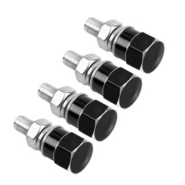 Universal License Plate Frame Screws Set for Motorcycle Stand Out Classic Look Easy Install [Motorcycles Cars Trucks] (King Black)