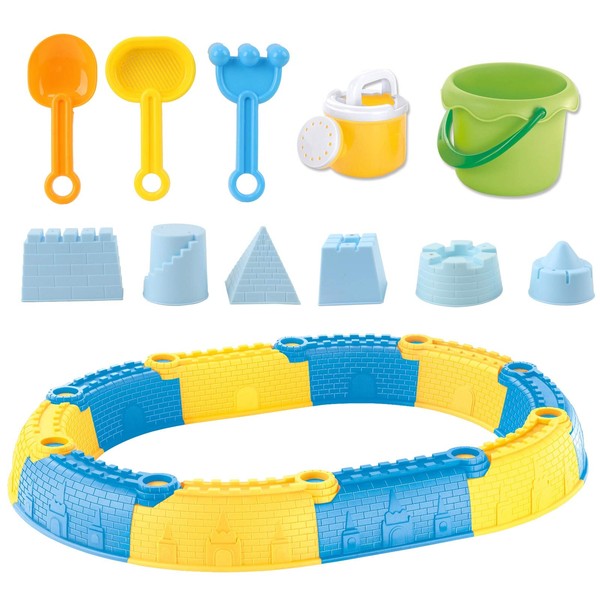 Vokodo 23 Piece Beach Toy Sand Castle Set Includes Molds Tools Bucket Shovel Rake Sifter And Watering Can Perfect For Outdoor Fun Kids Pretend Play Great Gift For Preschool Children Boys Girl Toddlers
