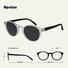 OPULIZE Zen Reading Sunglasses Small Lightweight Round Frame Spring Hinges
