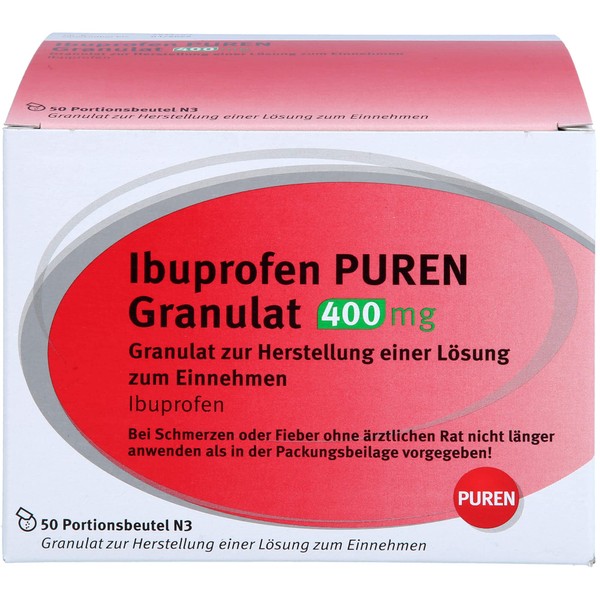 IBUPROFEN PUREN Granules 400 mg e.g. Her.e.Lsg.z.Ein. Pack of 50