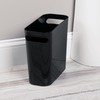 InterDesign Una - Papelera (30,5 cm), Color Azul, Basurero, Negro,