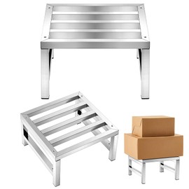 MorningRo 2 Pack Dunnage Rack 13.8" Long x 13.8" Wide, 7.9" Height Stainless Steel Dunnage Rack 1000+ Pound Capacity Storage Commercial Food Service Storage in Restaurant Kitchens Shop