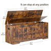 VANKILEY 47.2"Storage chest extra large,storage trunk with 2 safety Hinges,Wooden