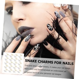 Baluue 40pcs Snake Nail Charms Nail Art Decor Accessories for Manicure Unique Chic Design for Parties