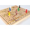Wooden Snakes and Ladders Game