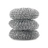 IDEA HOME - Pack of 3 steel sponges, metal scourer,