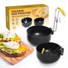 Wmzjnljy 2pcs Stainless Steel Egg Poacher Poached Egg Maker Non-Stick