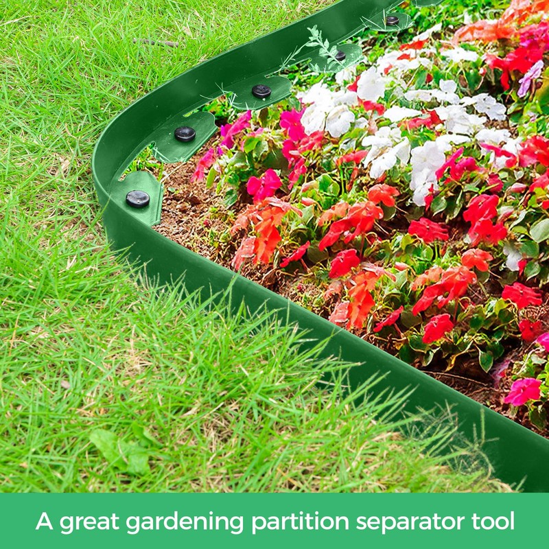2-Inch x 100 FT Landscape Edging Border with 150 Stakes,