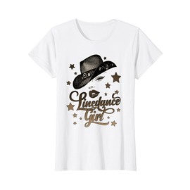 Cowboy Hat Line Dance Queen Silhouette per I Ballerini Maglietta