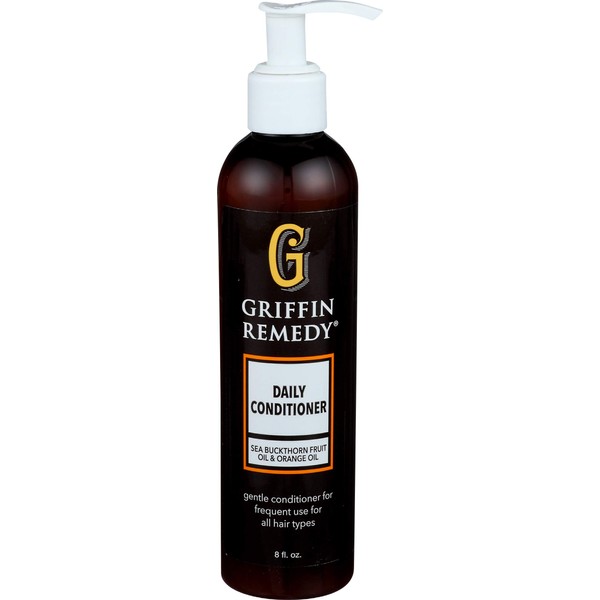 Griffin Remedy Moisturizing Daily Conditioner - All Natural with Essential Oils, Sulfate Free, Paraben Free-Color Safe Conditioner to Moisturize, Soften and Strengthen All Hair Types, 8 fl oz
