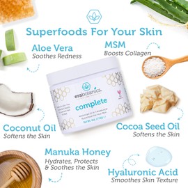 Era Organics Manuka Honey Face Cream - Advanced 12-in-1 Nourishing and Rejuvenating Daily Face Moisturizer for Women and Men - Face Moisturizer for Sensitive Skin - Body Moisturizer for Dry Skin 4 oz