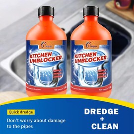 LIAPU Liquid Hair Drain Clog Remover & Cleaner, For Toilets, Sinks, Tubs - Septic Safe,Dissolves 200+ Blockages and Kills 99% of Bacteria - Colour: 2 PC