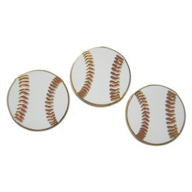 Novel Merk Baseball - Sports Coach & Player Lapel Pin, Hat Pin & Tie Tack Set - with Clutch Back (3-Baseball)