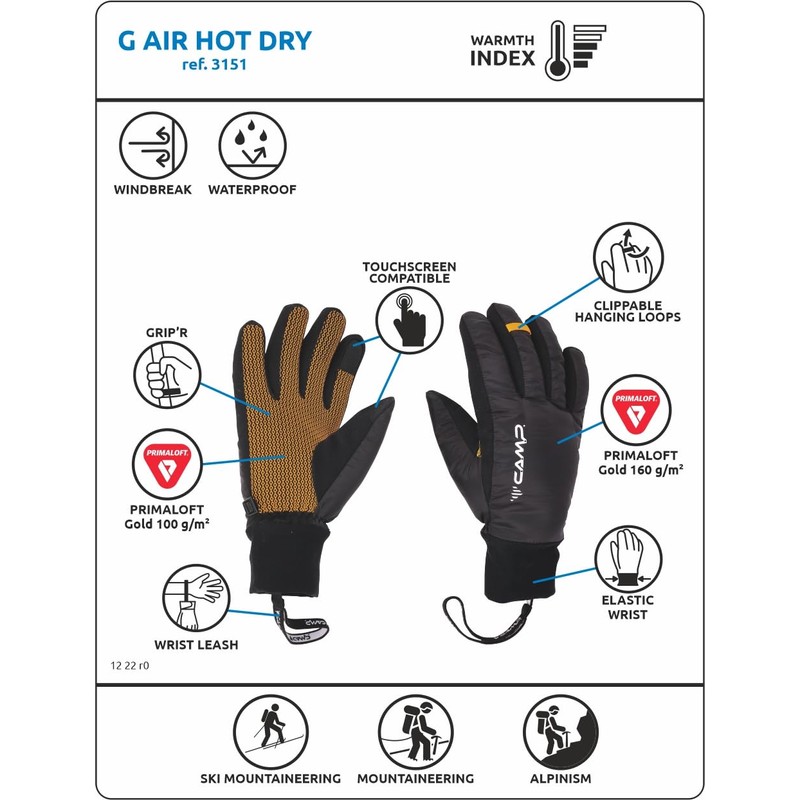 C.A.M.P. - G AIR HOT DRY - L - Nero/Arancione