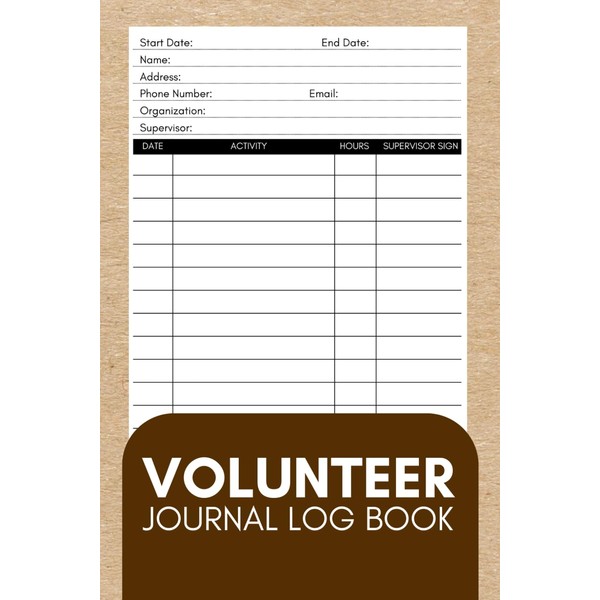 Volunteer Journal Log Book