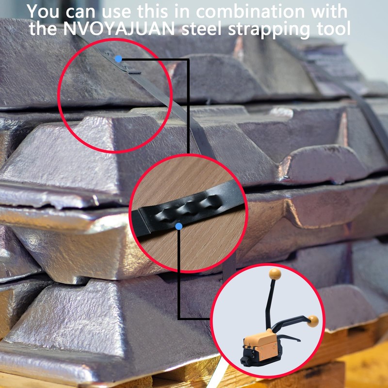 NVOYAJUAN Bluing Steel Strapping Coil 5/8" x .020" x 311'