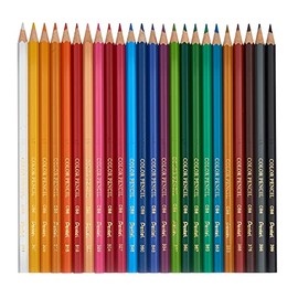 Pentel Arts Lápices de Colores, de Madera, Resistentes, Estuche con 24 Piezas, CB8-24-EST