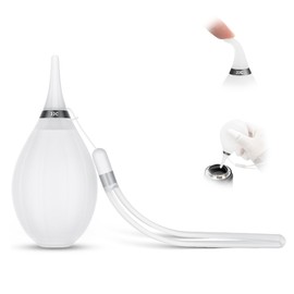 JJC Camera Air Blower for Digital SLR Mirrorless Camera Sensor CCD CMOS Lens Filter, Lens Blower with Lanyard for Outdoor Travel Cleaning-Transparent