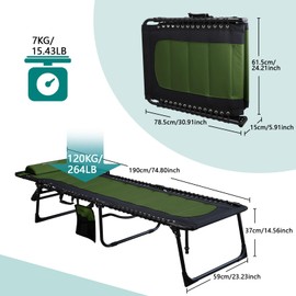 WKFAMOUT Outdoor Folding Lounge Chair Padded for Adults 264Ibs Patio Chaise Lounge Chair for Outside Adjustable 5-Position Reclining Beach Chair with Pillow Pocket