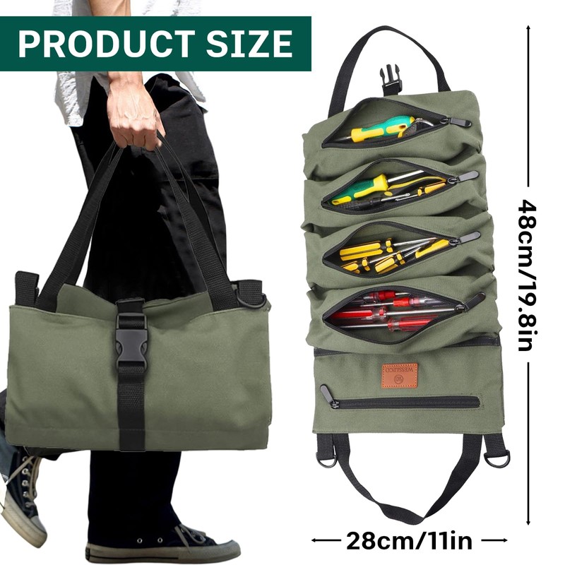 Tool Roll Bag,Multi-tool Storage,smaller than tool box,Presents for Men Dad