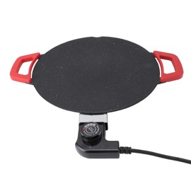 11.8in Electric Griddle, Nonstick Smokeless Electric BBQ Grill Baking Tray with Adjustable Temperature Control, Crepe Maker with Handles, Pancake Maker for Injera, Lefse, Mogogo