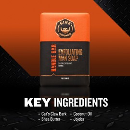 GIBS Handle Bar, Exfoliating, Long-Lasting, Citrus, 7oz Bar Soap (3PACK)