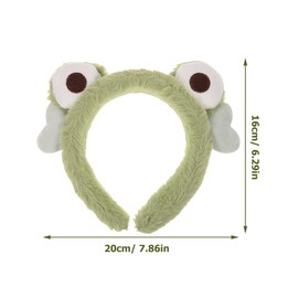 Holibanna Cute Plush Frog Headband for Face Washing Cartoon Hairband for Women for Makeup Shower Spa and Facial Masks Comfortable and Design