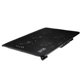 Portable Laptop Cooling Pad LED Dual USB 4 Fans Cooler Adjustable Stand Coolpad