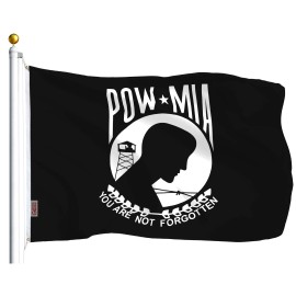 UD_G128 Combo Pack: USA American Flag 3x5 Ft 75D Printed Stars & POWMIA Flag 3x5 Ft 75D Printed
