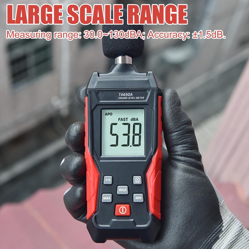 Decibel Meter, TA-650A Sound Level Meter, dB Meter Device Calibrated