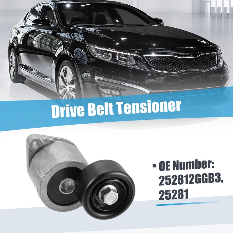 X AUTOHAUX Belt Tensioner Pulley Assembly 252812GGB3 for Kia Optima
