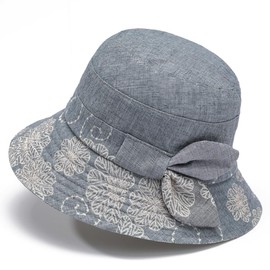 Afindern Senior Hat, Women's, Spring and Summer, Women's Hat, Bucket Hat, Sunshade, Floral Decoration, Elegant, Japanese Style, Wide Brim, Small Face Effect, UV Protection, Grandma, Mom, Middle-aged,