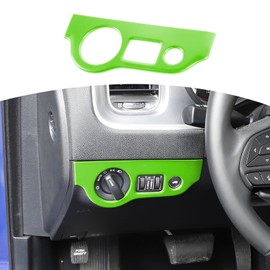 RT-TCZ for Challenger Headlight Switch Panel Trim Cover for Dodge Challenger 2015 up for Charger 2010 up Green Interior Accessories 1pcs