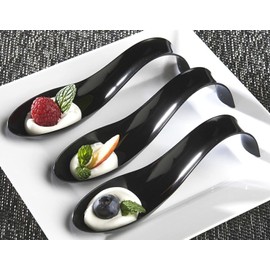 zappy 200 Clear Disposable Plastic Chinese Spoon Asian Soup Spoons for Appetizer, Ramen, Pho Spoon Dessert Spoon Tasting spoons & Sample Spoon Horderve Spoon