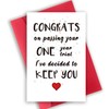 Funny Anniversary Card for Boyfriend, 1 Year Anniversary for Him Her, Humorous One Year Anniversary Card for Wife Husband