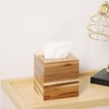 CATORY Tissue Box Cover, Acacia Wood Tissue Box Cover Square,