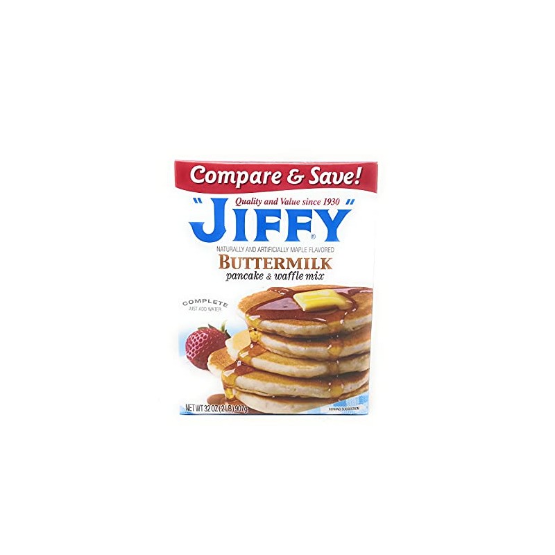 Jiffy Buttermilk Pancake & Waffle Mix 32oz - 1 box