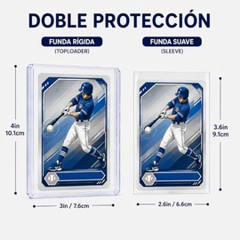 200 PIEZAS, Fundas para Tarjetas Coleccionables, Top Loaders Compatibles con MTG y TCG, 100 Piezas Duras + 100 Piezas Suaves