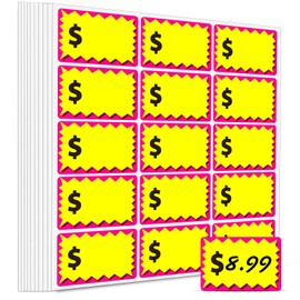 300 Pcs Removable Yard Sale Price Stickers, 2"x3" Self-Adhesive Price Tag Stickers for Garage Sale, Rummage Sale Price Labels for Retail, Flea Markets and Estate