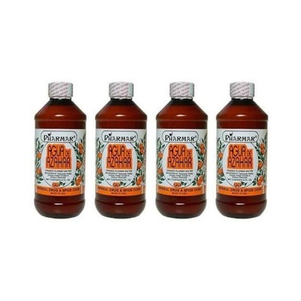 Agua De Azahar 8 Oz. Orange Flower-Blossom Water 4-Pack (8 oz. Each) by Pharmark
