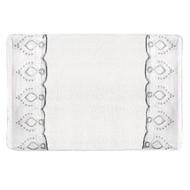 Zahari Home Monaco Modern Bathroom Rug Classic Luxury Bath Rug Contemporary Decor Beautiful Bath Shower Tub Décor Unique Design Stylish Bathroom Rug Shower Mat