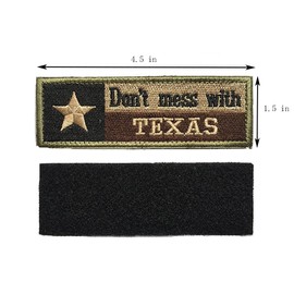 Homiego Texas State Flag Military Tactical Morale Desert Badge Hook & Loop Embroidery Patch for Hat Backpack Jacket (Texas State Flag - D)